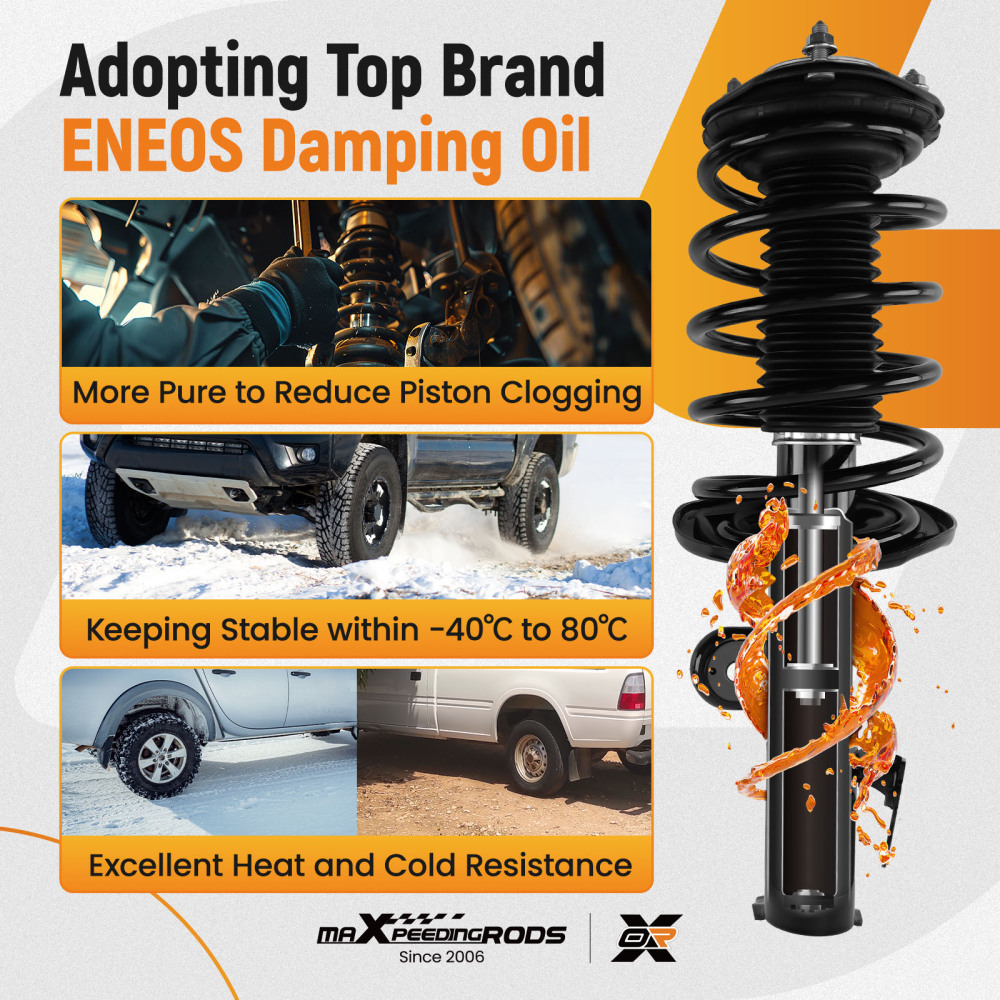 maXpeedingrods 4Pcs Front Struts & Sway Bar Links for Toyota Prius 2010-2015