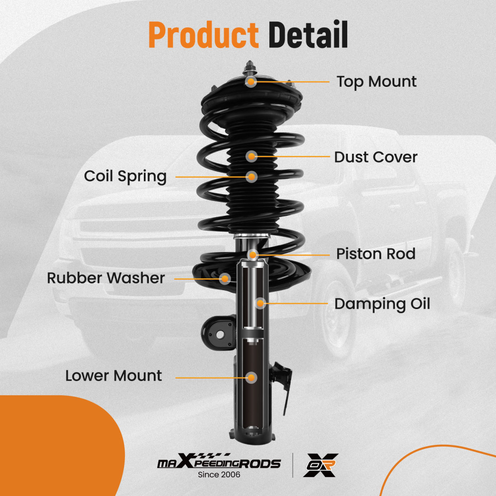 maXpeedingrods 4Pcs Front Struts & Sway Bar Links for Toyota Prius 2010-2015