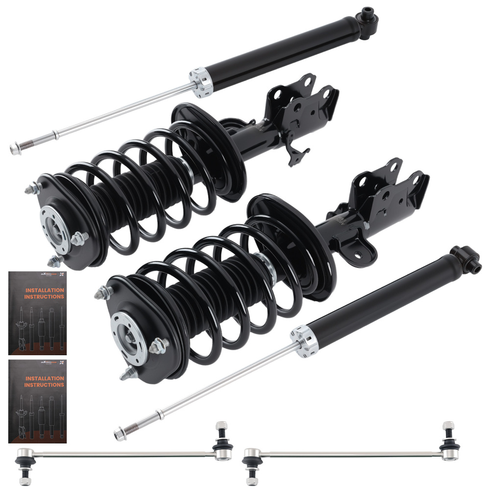 Front Struts Rear Shock Absorbers Sway Bar Links Kit for 2010-2015 compatible for Toyota Prius