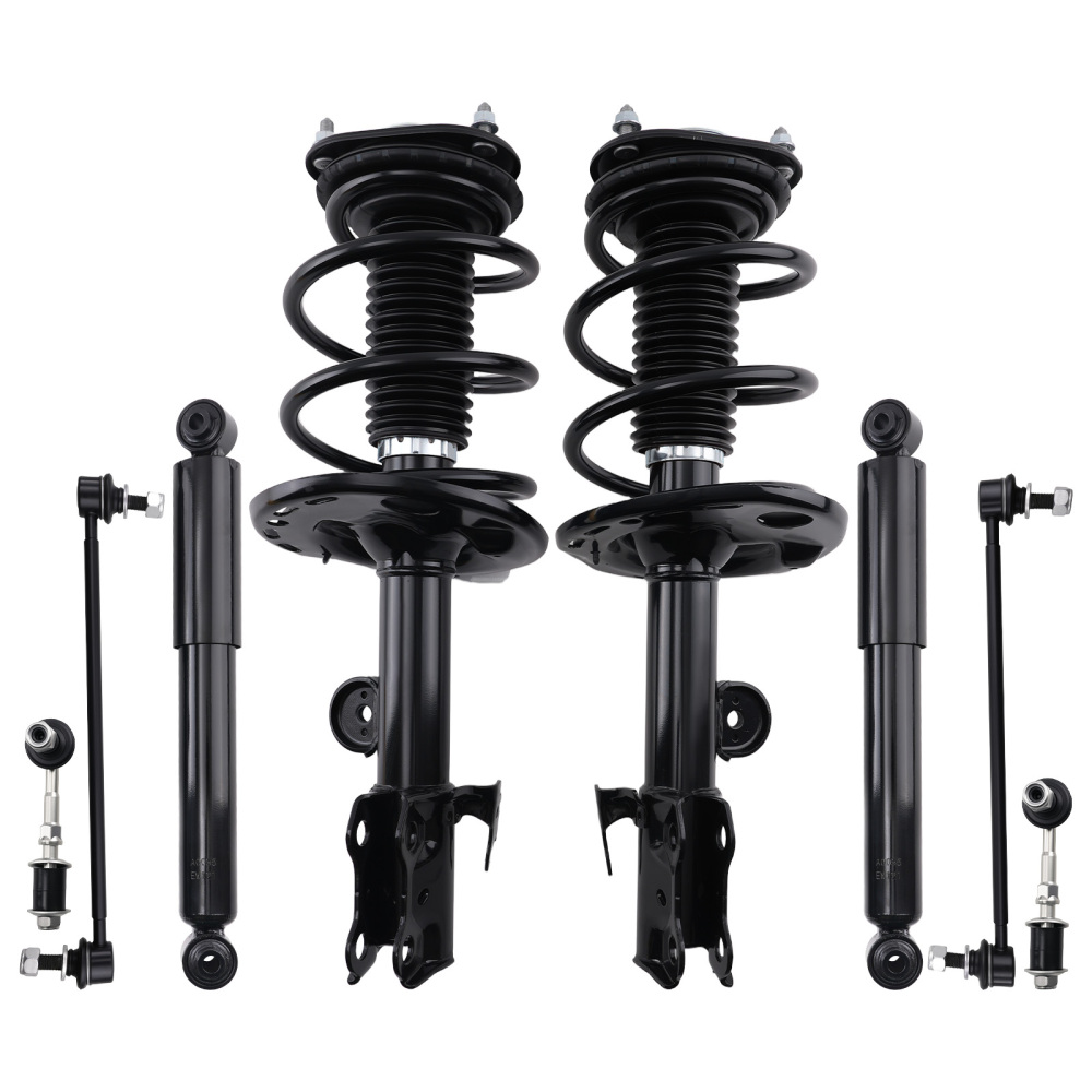 8PCS Front Strut Rear ShocksSway Bars Kit For 2006-2012 compatible for Toyota RAV4 2.4L 2.5L