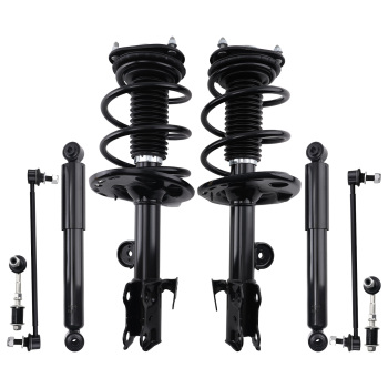 8PCS Front Strut Rear ShocksSway Bars Kit For 2006-2012 compatible for Toyota RAV4 2.4L 2.5L