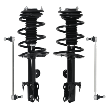 Front Struts w/ Coil Spring + Sway Bar Links for 2006-2012 compatible for Toyota RAV4 2.4L 2.5L