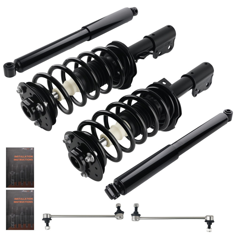 Front Struts Rear Shocks Sway Bars for 2007 - 2009 compatible for Chevy Equinox Pontiac Torrent