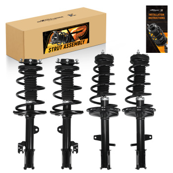 FrontRear Complete Strut w/ Coil Spring For 2008 2009 2010 compatible for Toyota Highlander