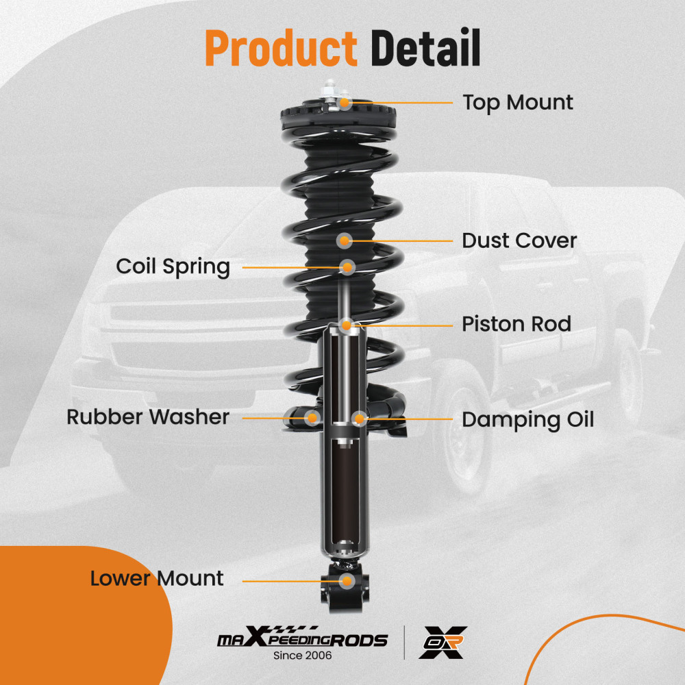 2pcs Rear Complete Shock Struts Coil Spring Assembly compatible for Subaru Legacy 2005-2009