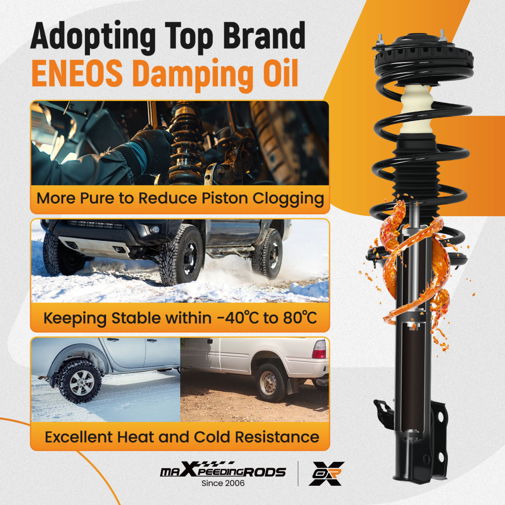 Pair 2 Rear LH RH Quick Complete Strut-Coil Spring For 1998-2002 compatible for Subaru Forester