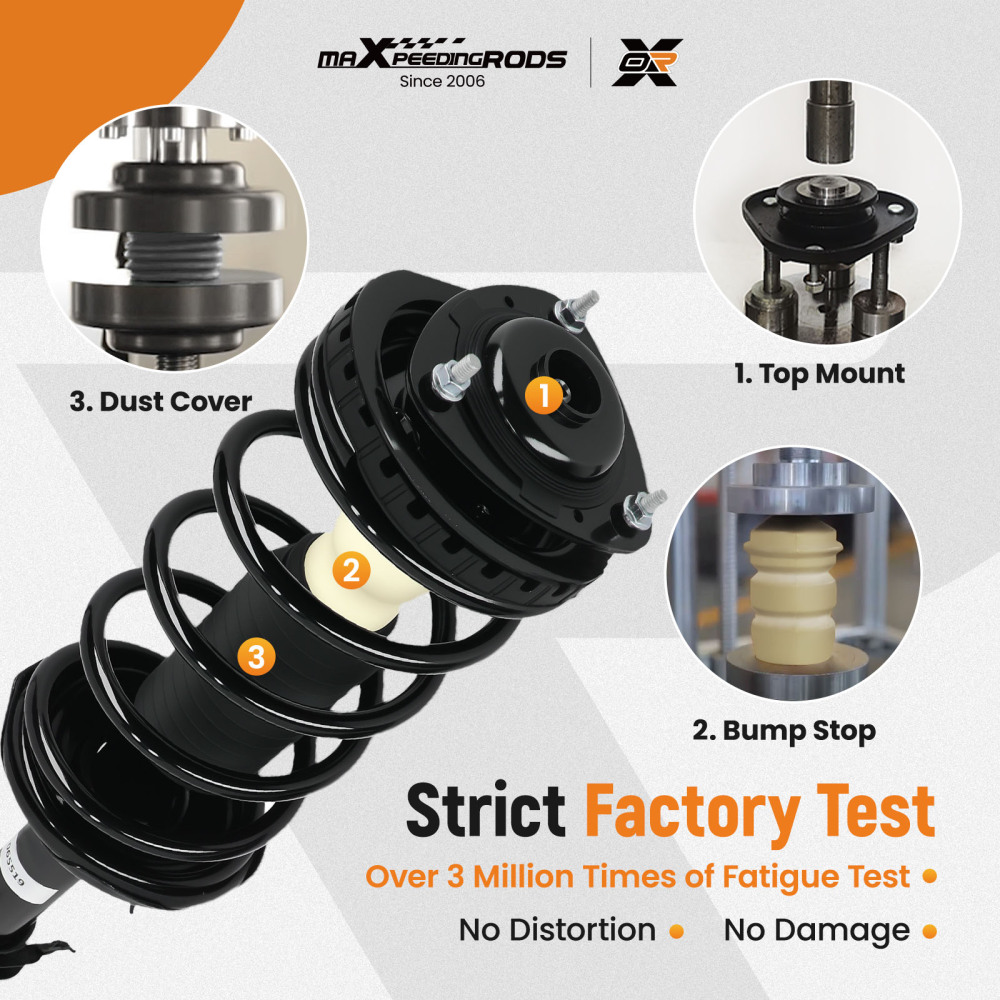 Pair 2 Rear LH RH Quick Complete Strut-Coil Spring For 1998-2002 compatible for Subaru Forester