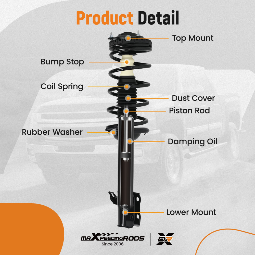 Pair 2 Rear LH RH Quick Complete Strut-Coil Spring For 1998-2002 compatible for Subaru Forester