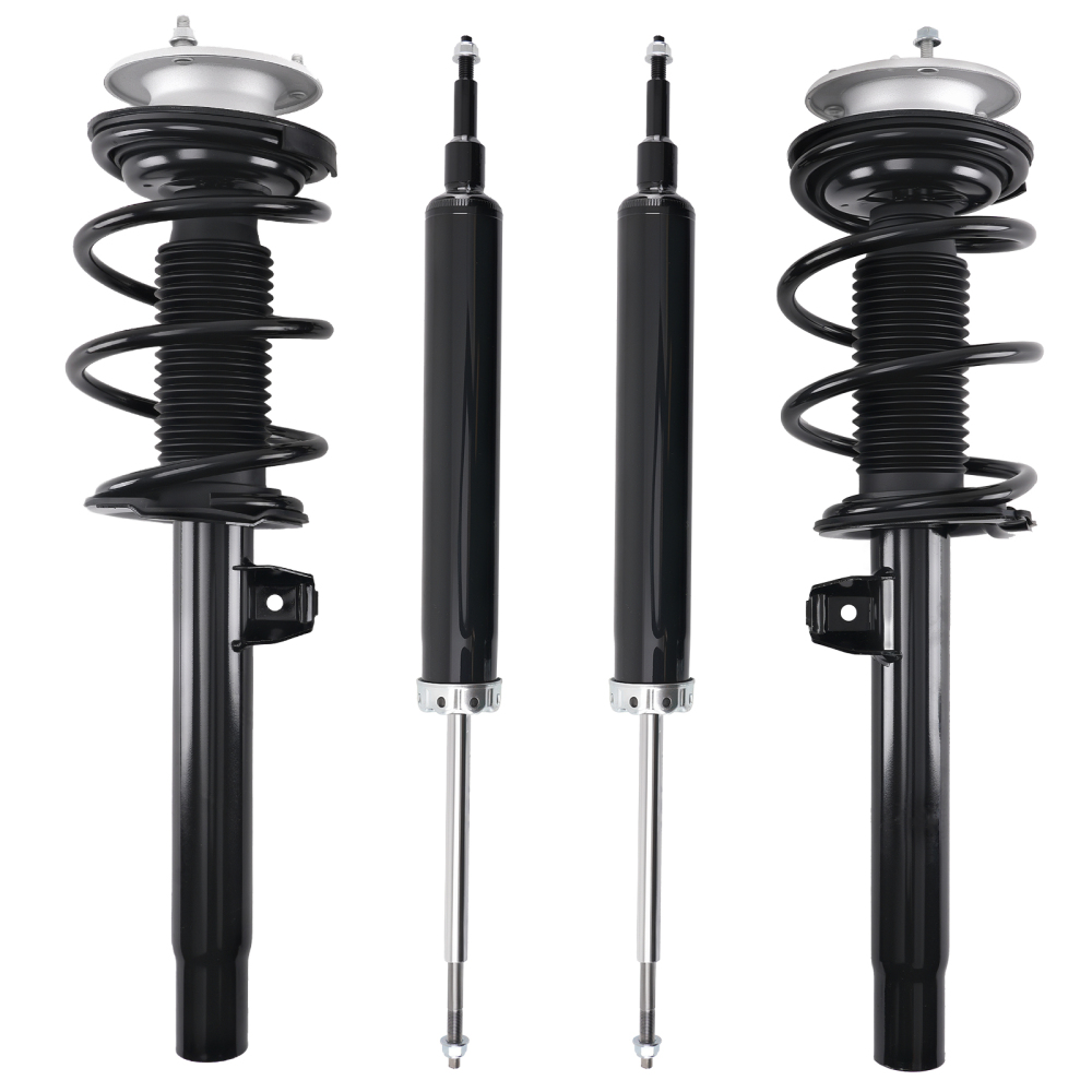 Front Complete Strut Assemblies Rear Shock Absorbers for 2013 compatible for BMW 135is E82 E88