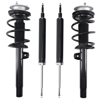 Front Complete Strut Assemblies Rear Shock Absorbers for 2013 compatible for BMW 135is E82 E88