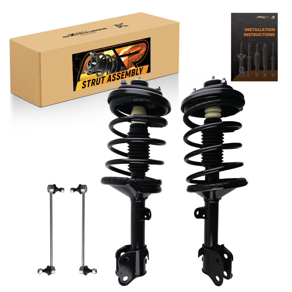 Front Struts w/ Coil Spring Assembly Sway Bars Kit compatible for Honda Pilot 2006-2008 compatible for FWD