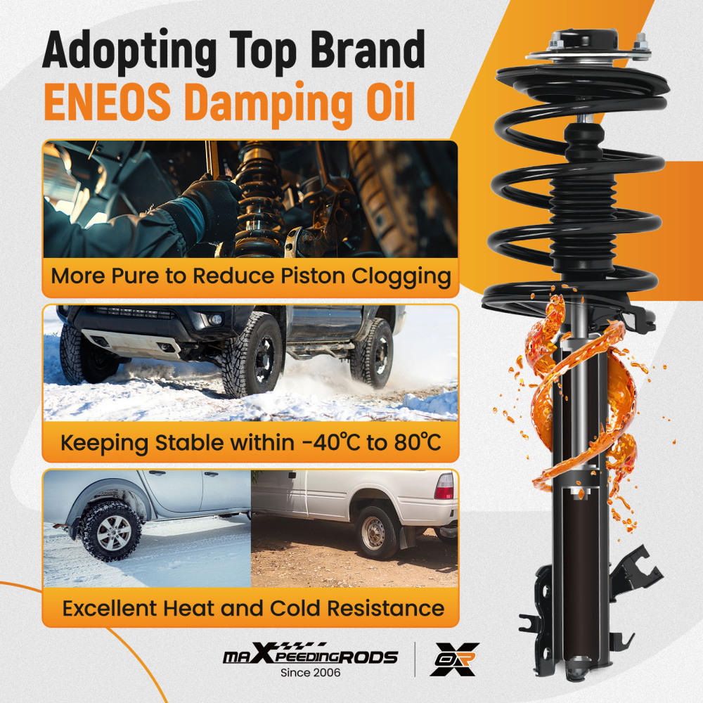 4X Suspension Rear Front Struts Assembly compatible for Nissan Altima 2002-2006 344395