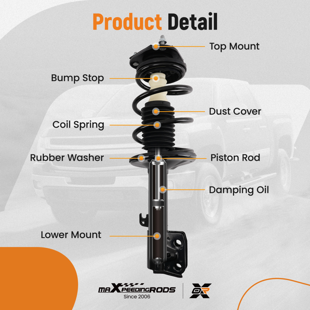 maXpeedingrods 4Pc Front Strut & Sway Bar Link for Toyota Corolla 1.8L 2009-2013 Matrix 2011-2013