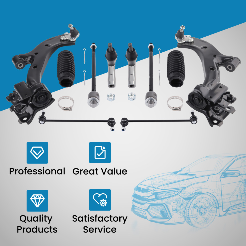 Suspension Front Struts w/Control Arms Sway Bars compatible for Honda CR-V 2007-2011 2.4L