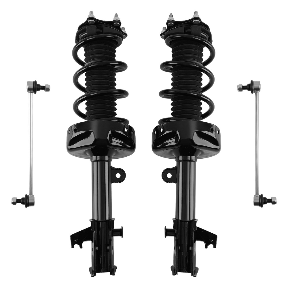 Set(4) Front Struts w/ Coil SpringSway Bars Links For 2007-2014 compatible for Honda CRV