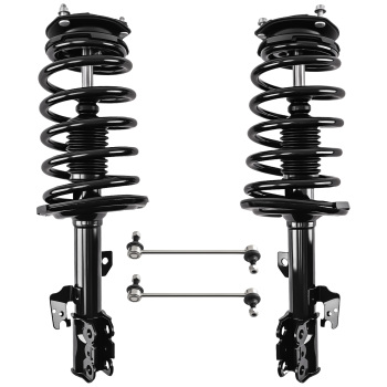 Front Struts Shocks Assembly Sway Bar Link For 2004-2010 compatible for Toyota Sienna AWD compatible for FWD