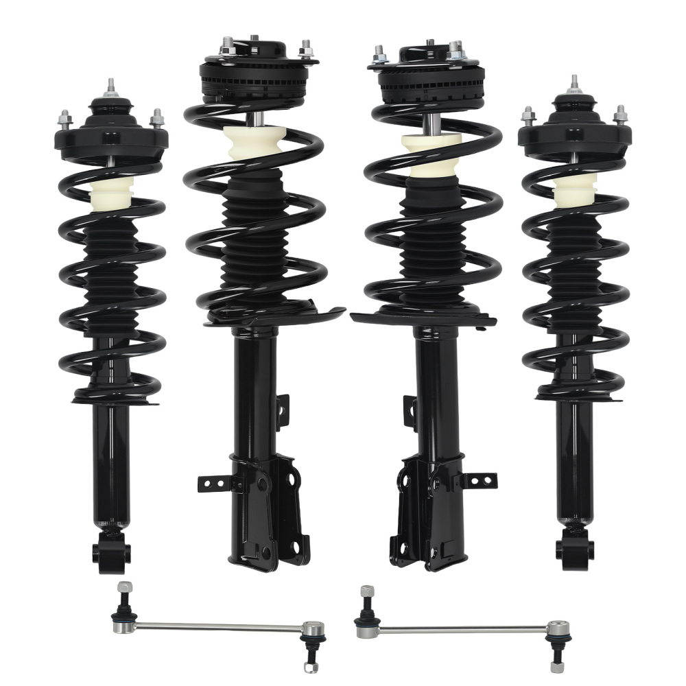 Front Rear Struts w/Coil Spring Sway Bar Link compatible for Dodge Journey 2011 - 2019