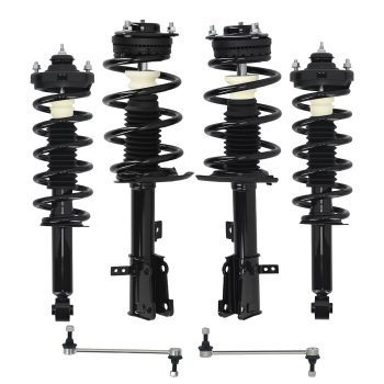 Front Rear Struts w/Coil Spring Sway Bar Link compatible for Dodge Journey 2011 – 2019