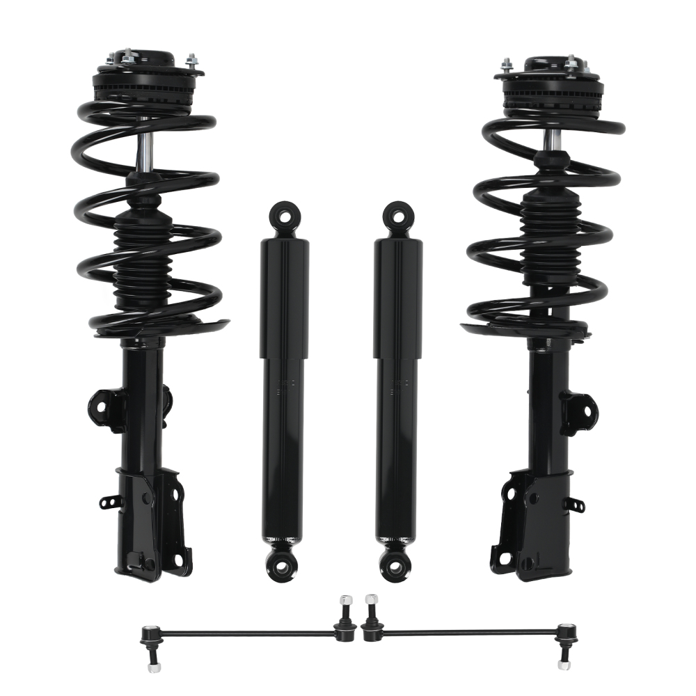 Front Rear Struts w/Sway Bar Links compatible for Chrysler TownCountry 2008-2016