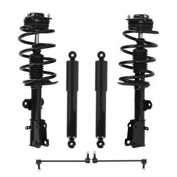 Front Rear Struts w/Sway Bar Links compatible for Chrysler TownCountry 2008-2016