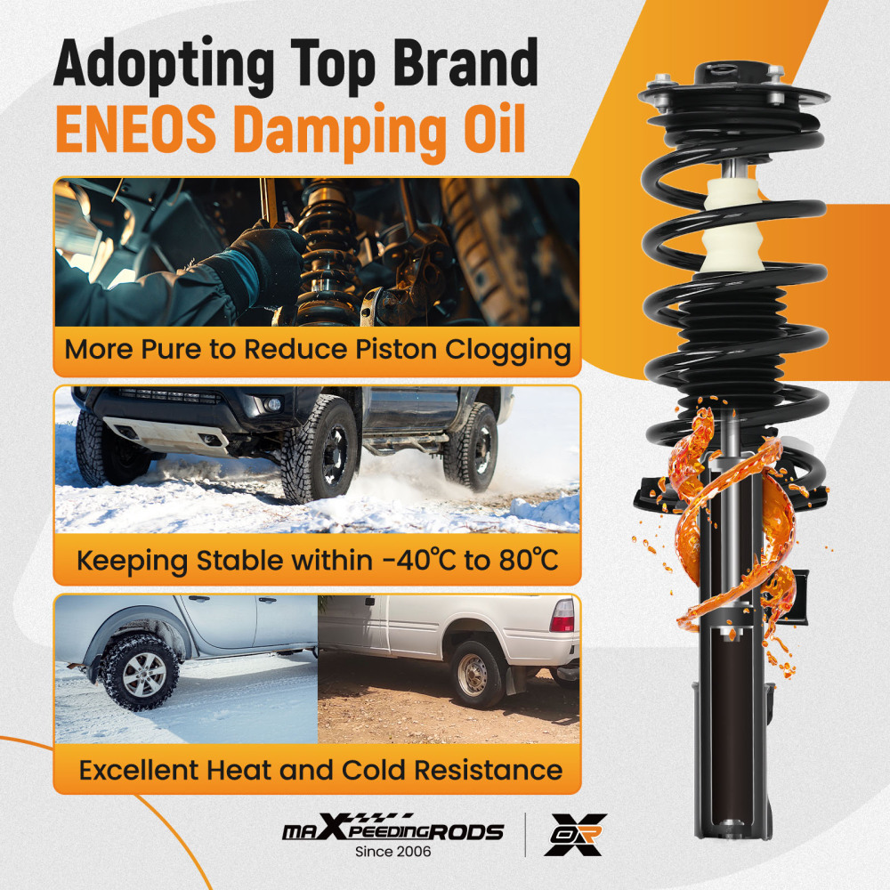 4PC Complete Struts Shocks Absorber For 2010-2017 compatible for Chevrolet Equinox FrontRear