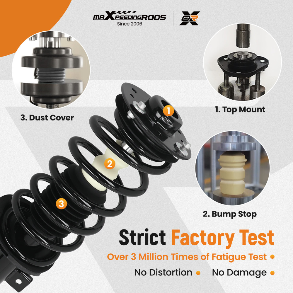 4PC Complete Struts Shocks Absorber For 2010-2017 compatible for Chevrolet Equinox FrontRear