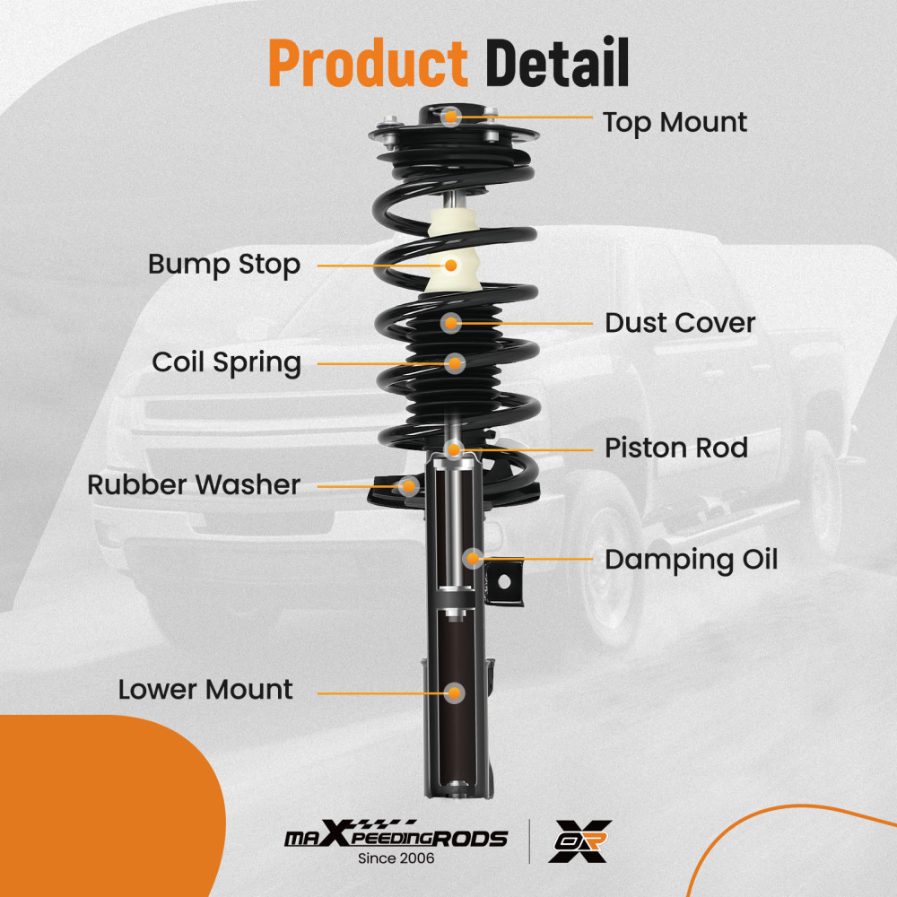 4PC Complete Struts Shocks Absorber For 2010-2017 compatible for Chevrolet Equinox FrontRear