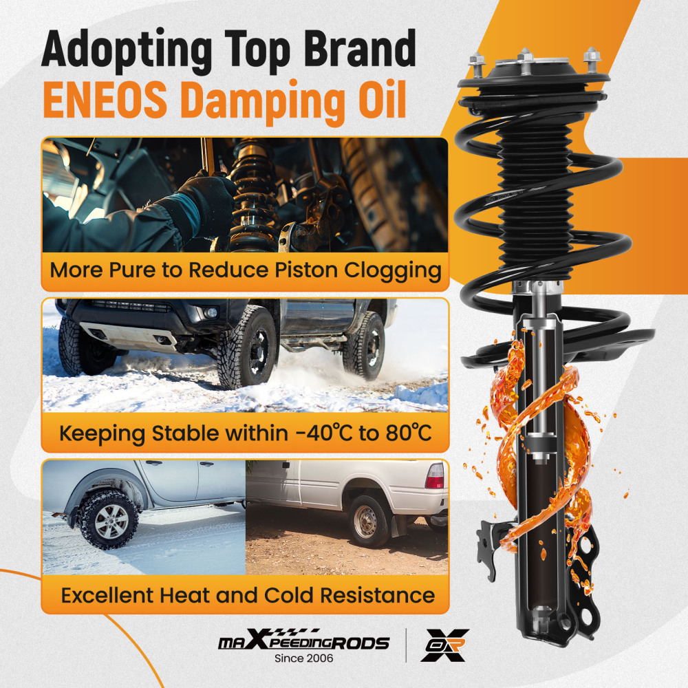 maXpeedingrods 4Pcs Front Struts Shocks & Sway Bar Links for Toyota Rav4 3.5L 2006-2012