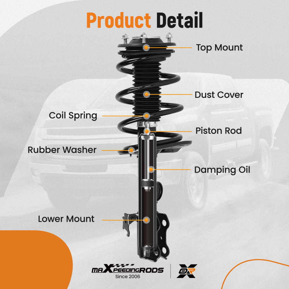 maXpeedingrods 4Pcs Front Struts Shocks & Sway Bar Links for Toyota Rav4 3.5L 2006-2012