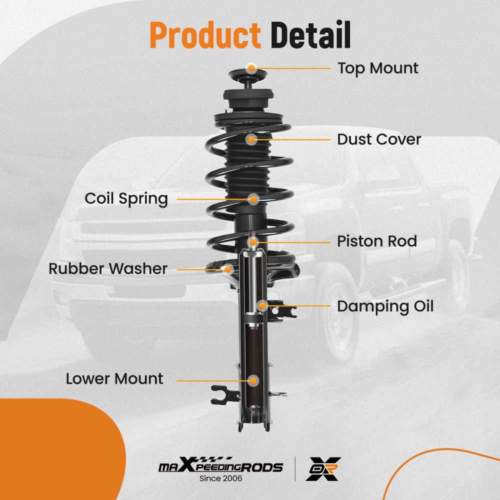 Set 4 Front Struts Rear Shocks Absorbers Assy compatible for Chevy Aveo 5 compatible for Pontiac Wave G3