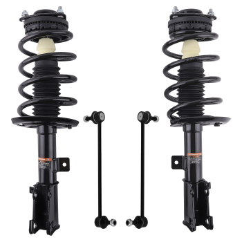 8pcs Front Rear Complete Struts w/ Sway Bar Links compatible for Chrysler Sebring 2007-2010