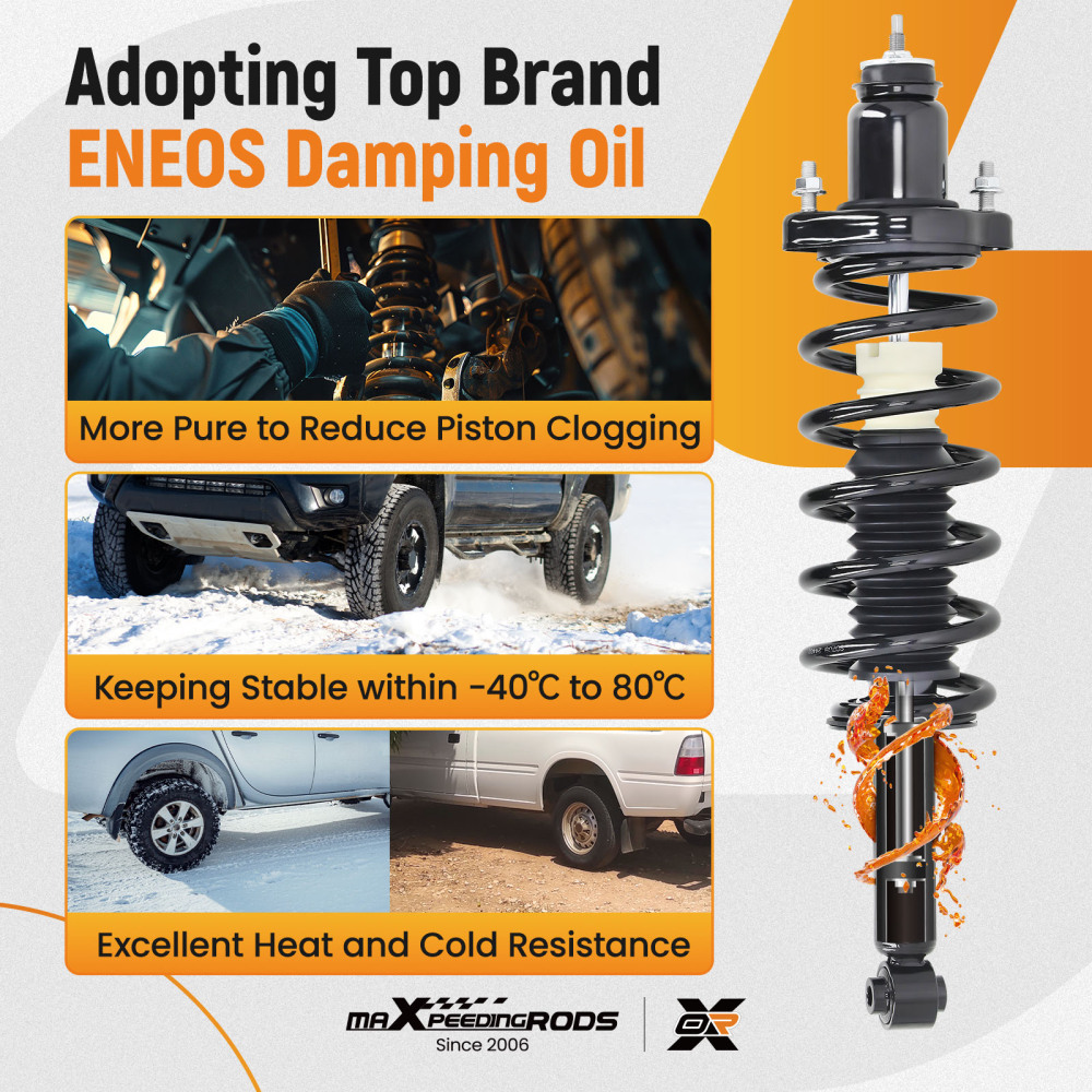 8pcs Front Rear Complete Struts w/ Sway Bar Links compatible for Chrysler Sebring 2007-2010