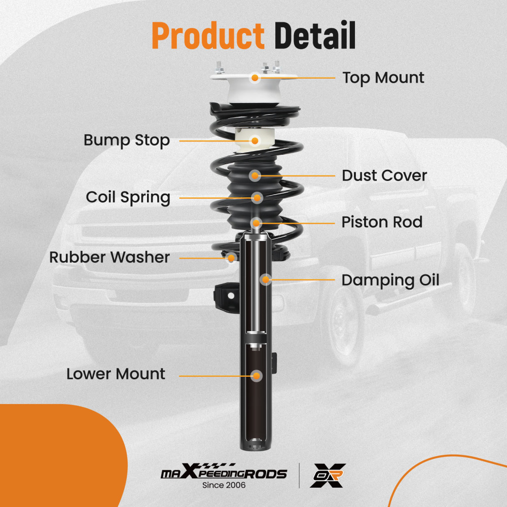 Suspension Kit Front Struts w/Control Arms compatible for BMW 328i 2012 - 2013 3.0L RWD