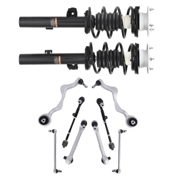 Front Struts + Control Arm + Sway Bar for 2008-2013 compatible for BMW 335D 2009-2010