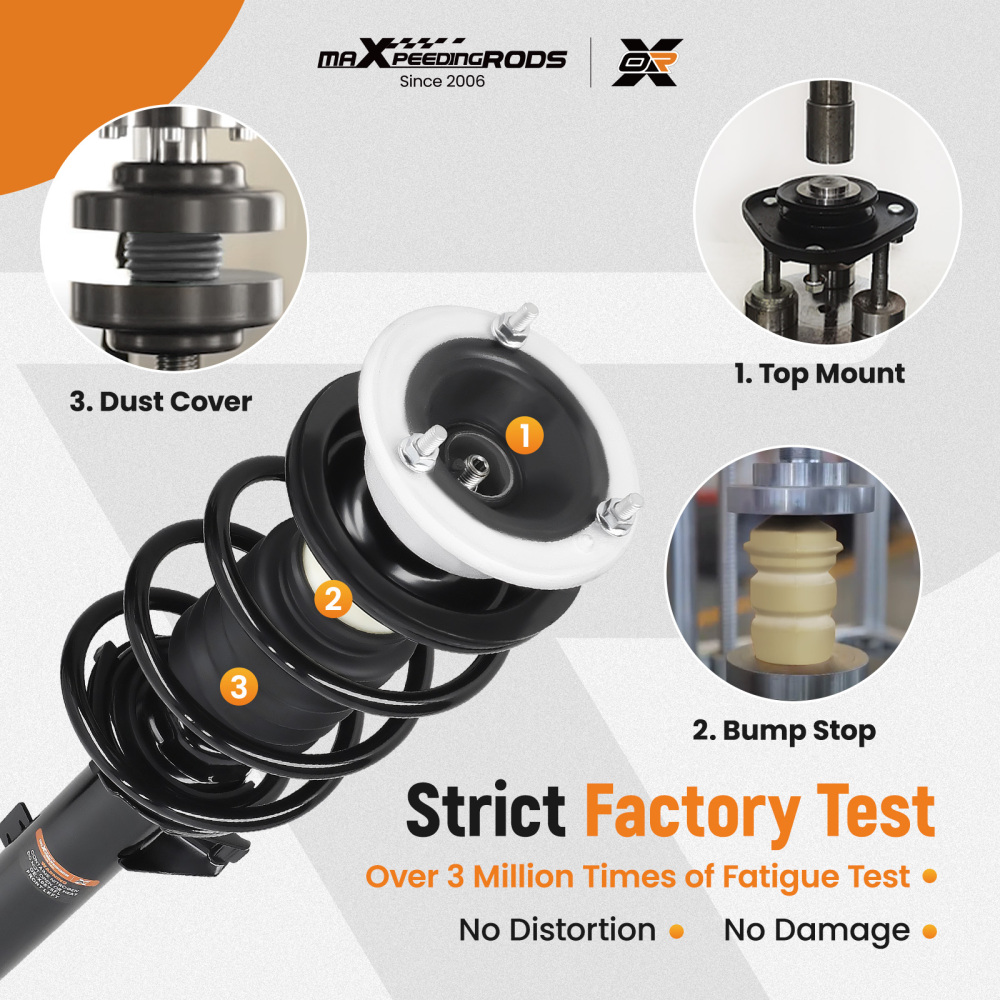 Front Struts + Control Arm + Sway Bar for 2008-2013 compatible for BMW 335D 2009-2010