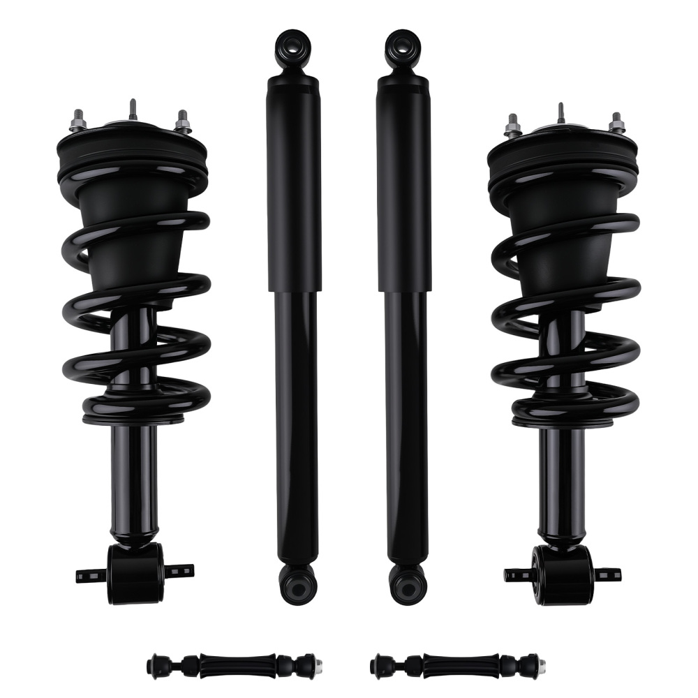 Front Struts Rear Shocks w/ Sway Bar For 2014-2018 compatible for Silverado Sierra 1500 4WD