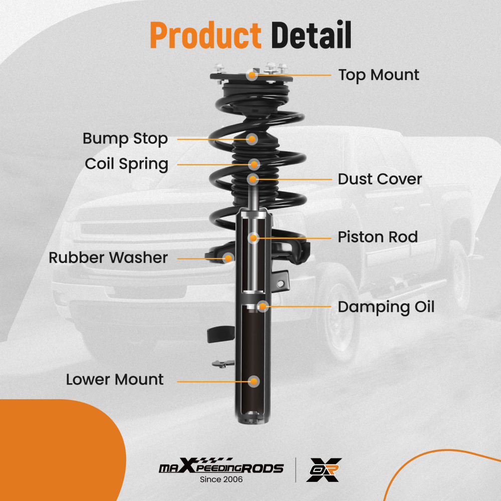 Suspension Front Struts w/Control Arms for 2012 2013 compatible for Ford Focus 2.0L 172523