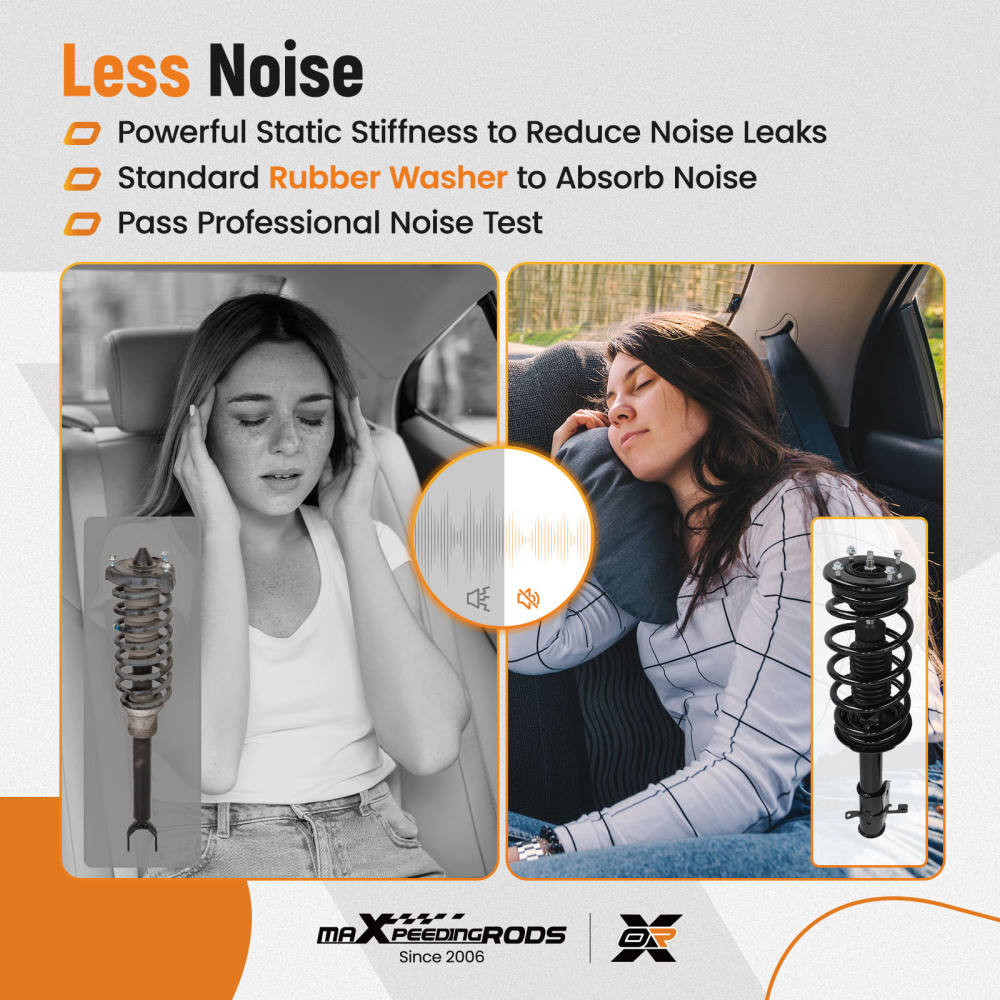 4pcs Front + Rear Struts w/Coil Spring compatible for Lincoln Mkx 2007-2010 3.5L compatible for FWD