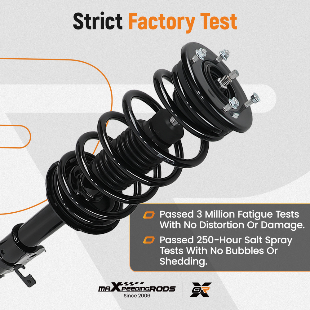 4pcs Front + Rear Struts w/Coil Spring compatible for Lincoln Mkx 2007-2010 3.5L compatible for FWD