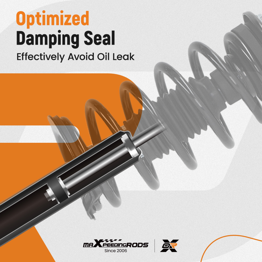 4pcs Front + Rear Struts w/Coil Spring compatible for Lincoln Mkx 2007-2010 3.5L compatible for FWD