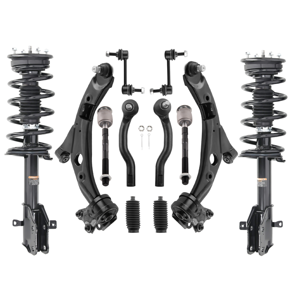 Front Struts w/Coil Spring + Control Arms compatible for Ford Edge 2007-2010 compatible for FWD 172889