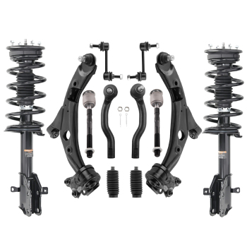 Front Struts w/Coil Spring + Control Arms compatible for Ford Edge 2007-2010 compatible for FWD 172889