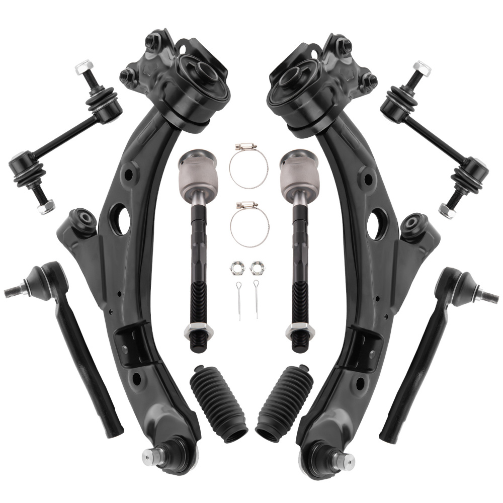 Front Struts w/Coil Spring + Control Arms compatible for Ford Edge 2007-2010 compatible for FWD 172889