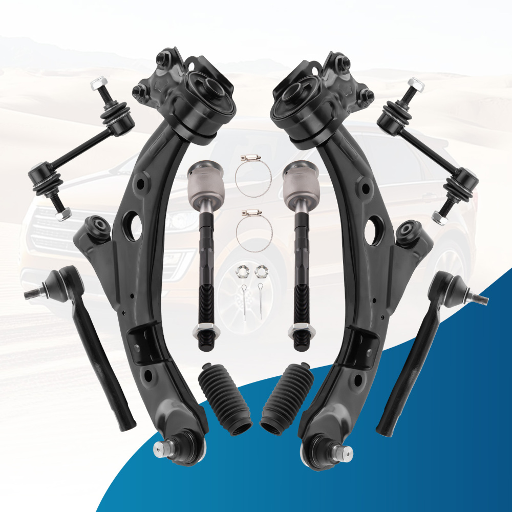 Front Struts w/Coil Spring + Control Arms compatible for Ford Edge 2007-2010 compatible for FWD 172889