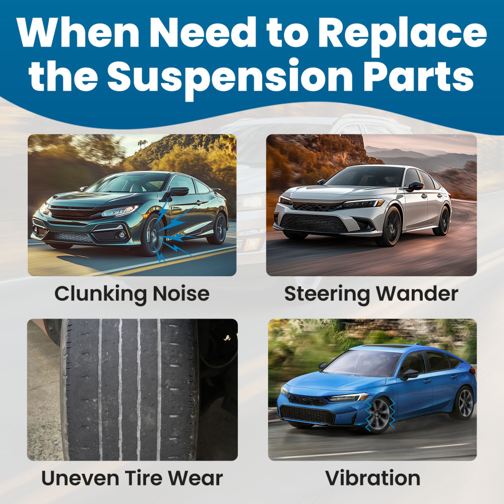 Front Struts w/ Coil Spring + Lower Control Arms Kit compatible for Ford Edge 07-10 compatible for FWD