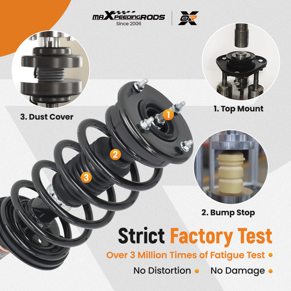 Front Struts w/ Coil Spring + Lower Control Arms Kit compatible for Ford Edge 07-10 compatible for FWD