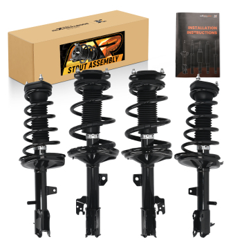Front + Rear Struts w/ Coil Springs Assembly for 2004-2007 compatible for Toyota Highlander AWD
