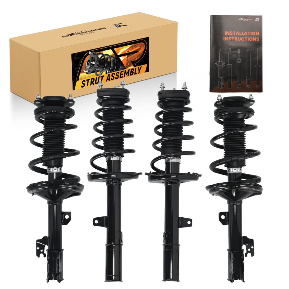Set 4 FrontRear Complete Struts w/ Spring For 2004-2007 compatible for Toyota Highlander FWD