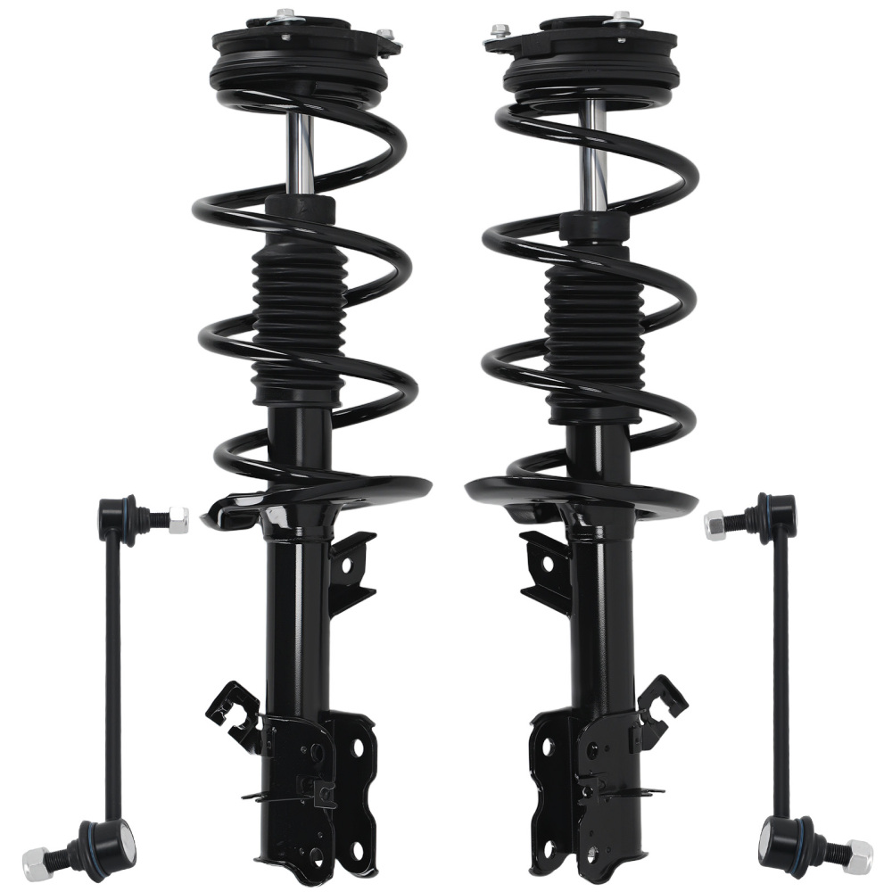 Front Complete Struts Sway Bars set compatible for Nissan Rogue 2008-2012 w/ Coil Spring