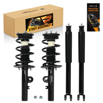 4X Suspension Rear Front Struts Assembly compatible for Ford FORD FLEX 2009-2012 3.5L